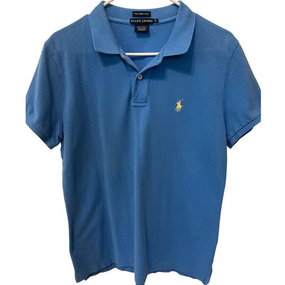 Ralph Lauren Women's Blue The Skinny Polo Size XL Preppy Quiet Money Classic - Picture 1 of 5